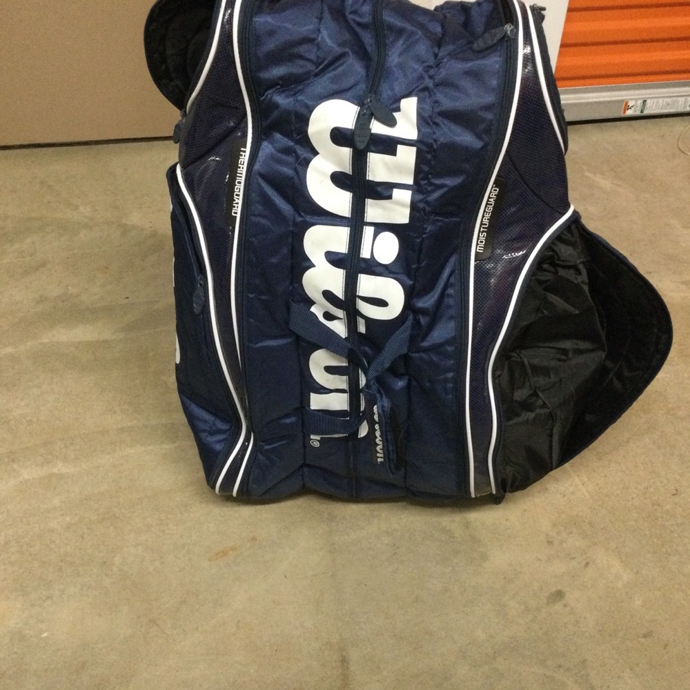 Wilson Navy and White Duffel Sports Bag